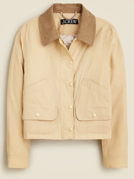 BRAND NEW J. Crew Tan Short Barn Jacket™ in English Cotton in Small - Picture 3 of 6